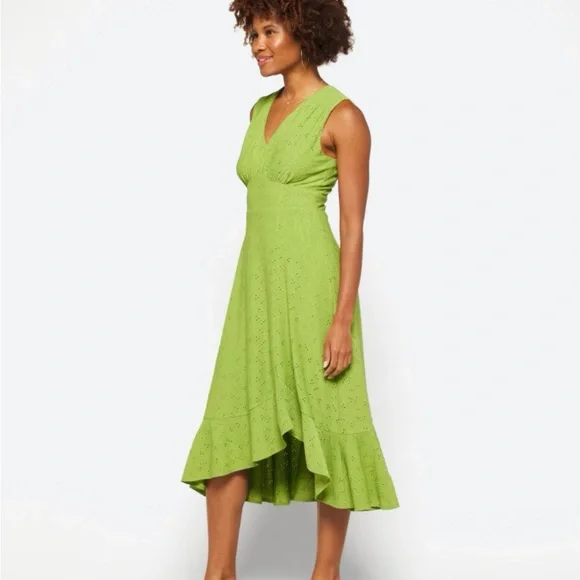 Maggy London V-Neck Empire Flare Midi Dress - Picture 2 of 11